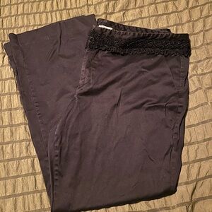 Old Navy Black Trousers with Lace Detail